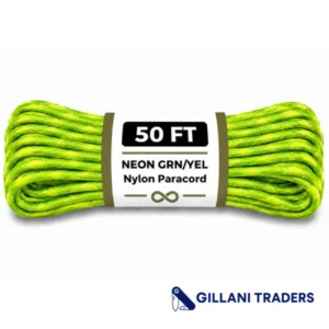 The Bone Edge - Neon GRN/YEL 50 ft Premium 550 Paracord